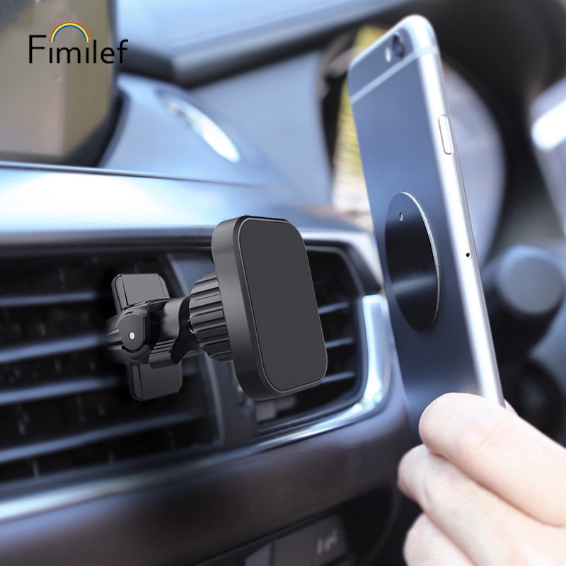 Universal rotary lock vent hole magnetic car bracket auto supplies mobile phone bracket for Xiaomi Iphone 11 X Xs Samsung note