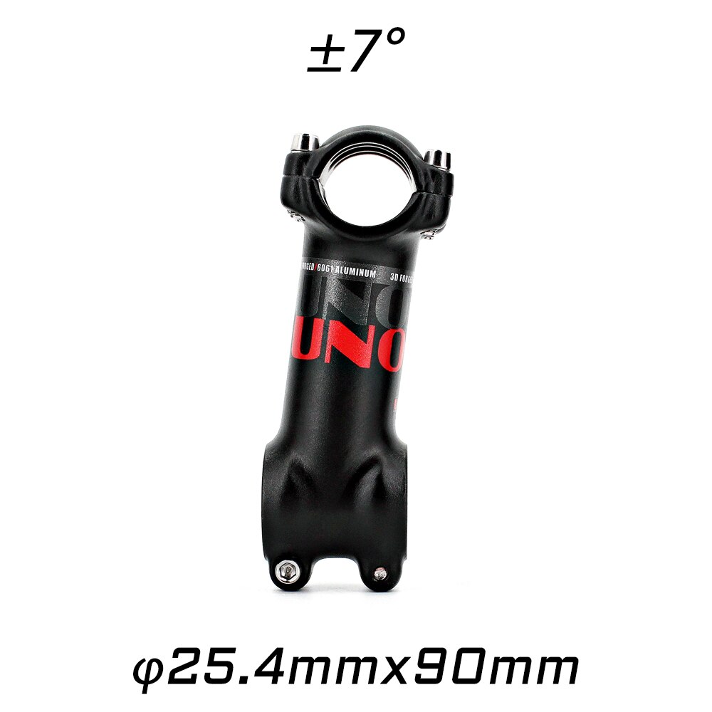 UNO 7 tige de vélo vtt-7 17 degrés Kalloy ultraléger Alu 7050 70mm 80mm 90 mm 100 110 120 130mm tige de vélo sans logo montagne  18