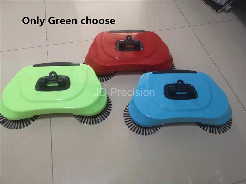 Household Sweeper Machine Cleaning Tools Magic Broom Stainless Steel Hand Push Dustpan Handle Household Cleaning Accessories: Green