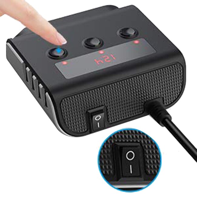12V/24V voiture allume-cigare adaptateur 100W chargeur de voiture avec 4 Ports USB et 3 prises allume-cigare répartiteur de puissance, On/Off S