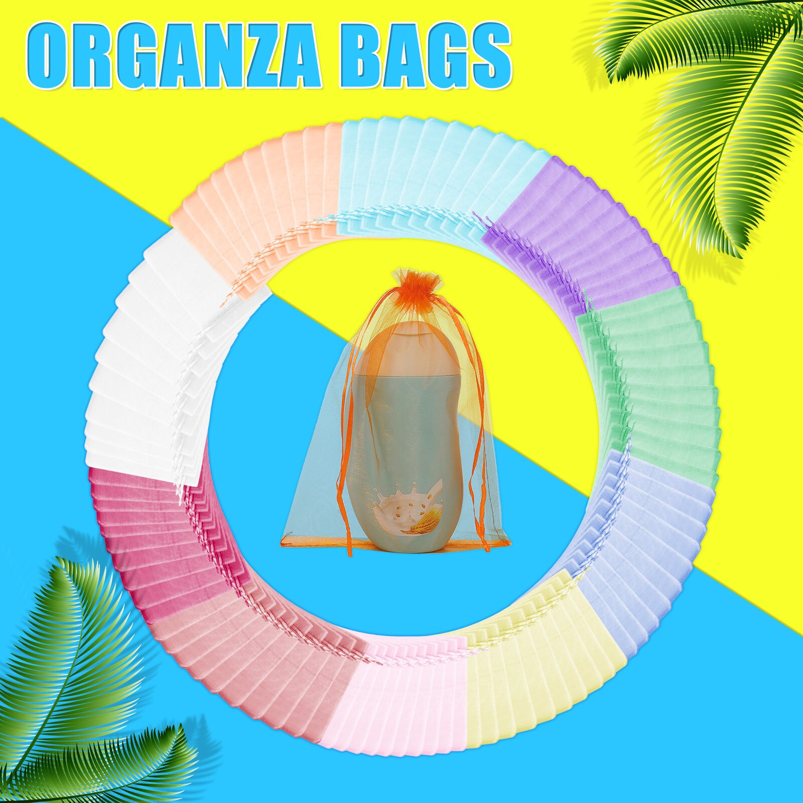 10 Stks/partij Organza Bag Sieraden Verpakking Zak Bruiloft Decoratie Gunsten Drawable Bag & Zakjes Baby Shower45 #