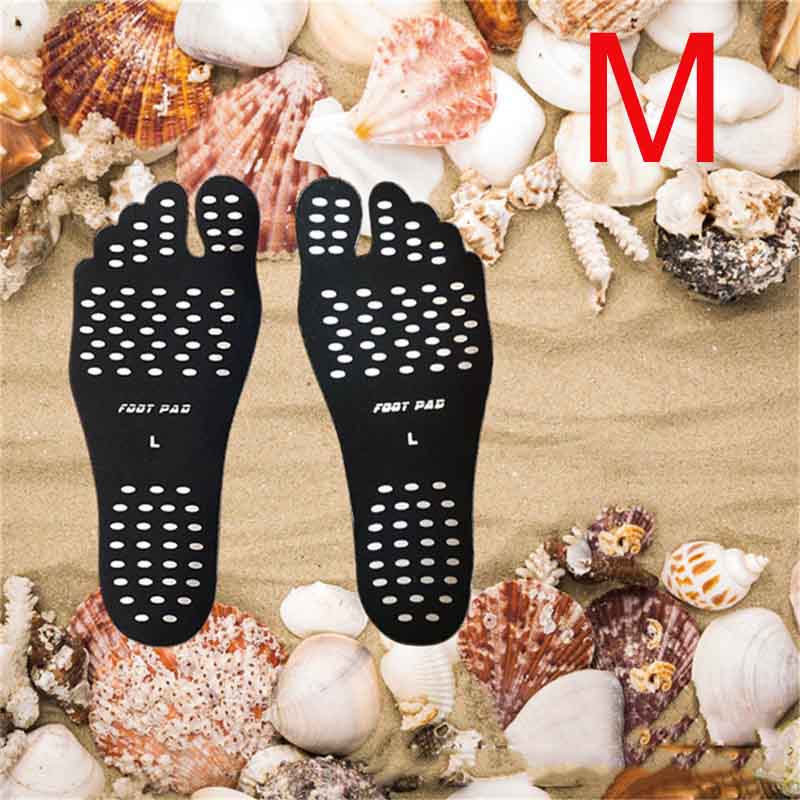 Beach Shoe Invisible Sticker Adhesive Beach Insoles Beach Pads SolesElastic Flexible Pool Barefoot Anti-slip Pads Men Women: Champagne