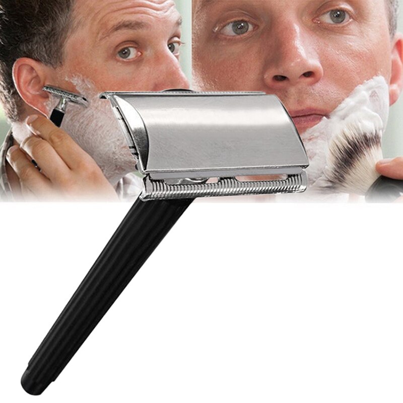 Double Edge Shaving Manual Razor Men Hand Safety Classic Stainless Steel Cleaning Hair Blade Razor Removal With 1 Razor Blade