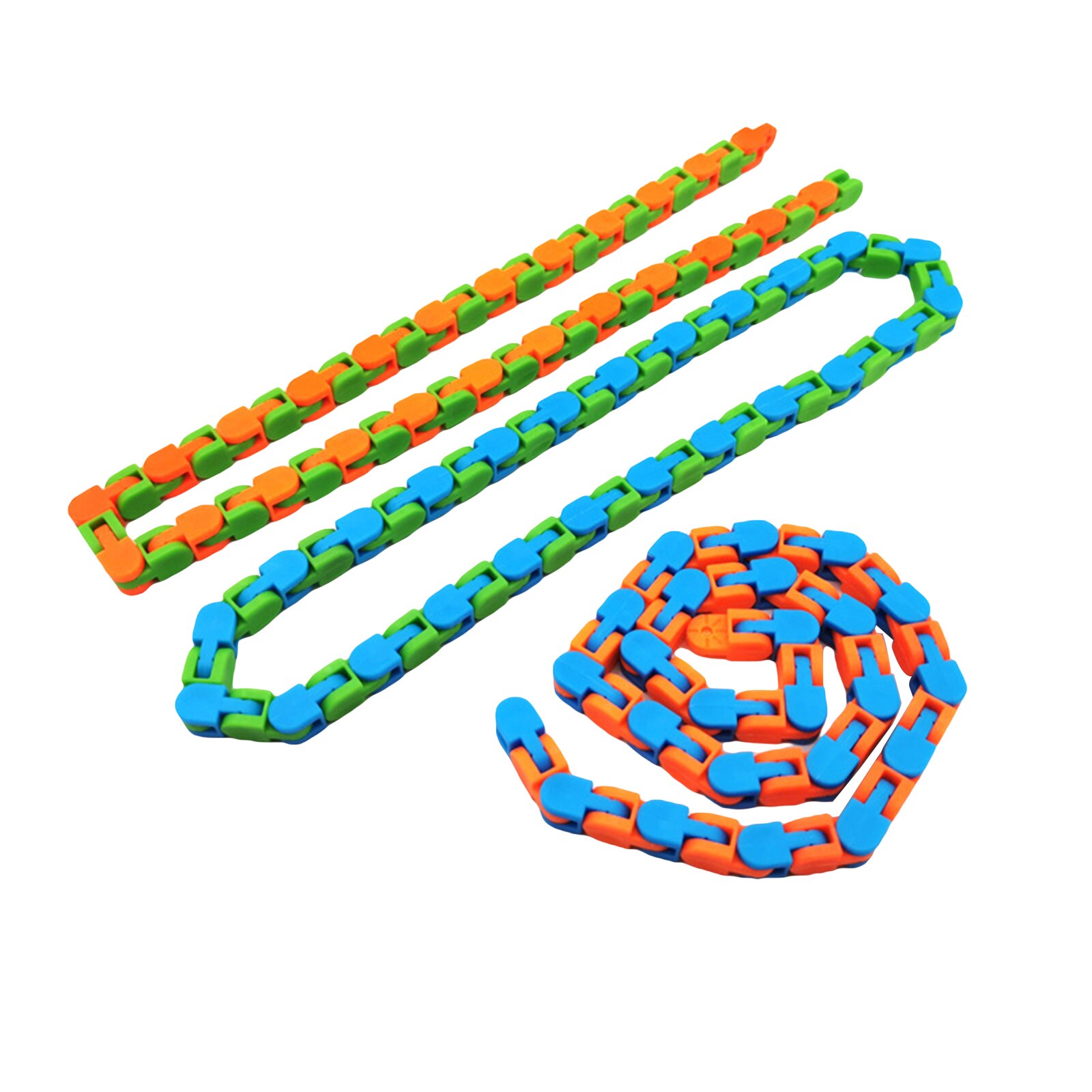 1Pc Kids Autisme Snake Puzzels Multicolor Wacky Tracks Snap En Klik Fidget Speelgoed Classic Sensory Speelgoed