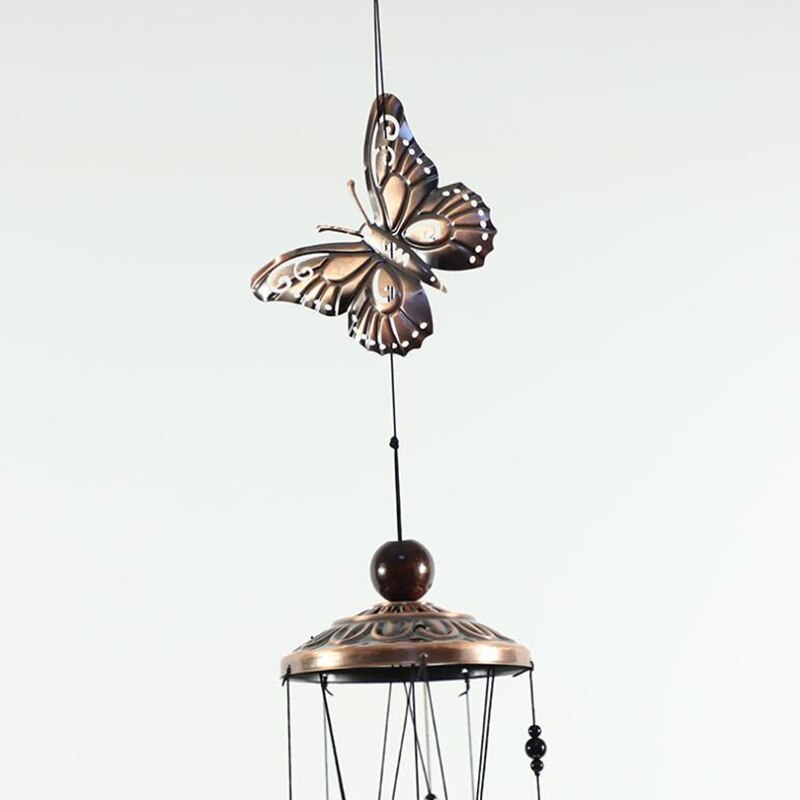 90Cm Outdoor Vlinder Windgong Yard Tuin Buizen Bells Metal Electroplated 4 Buis Wind Klokken Thuis Windchime Decoratie