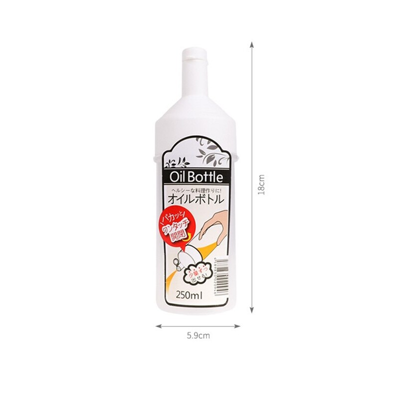 250Ml Sauce Bottle Vinegar Oil Ketchup Cruet Kitchen Accessories Gravy Boat Condiment Dispenser Squeeze Bottle Minimalist: White