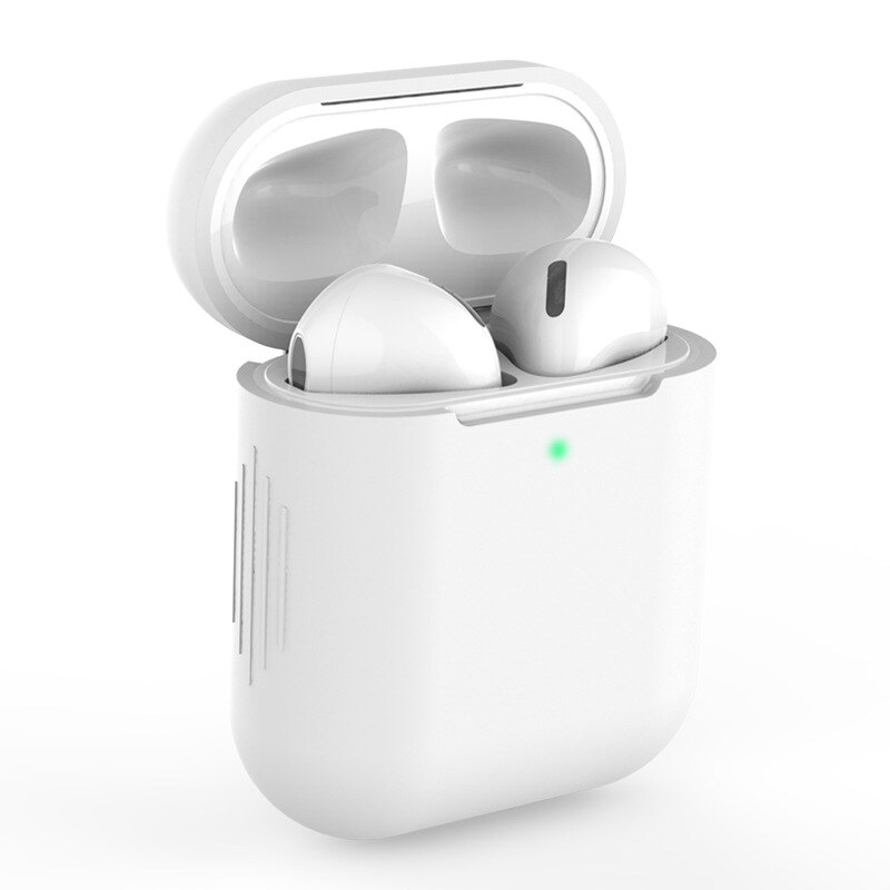 Miękkie silikonowe futerały na Apple Air Pods etui z funkcją ładowania torby na Airpods 1/2 ochronne bezprzewodowe akcesoria do słuchawek Bluetooth: 1 white