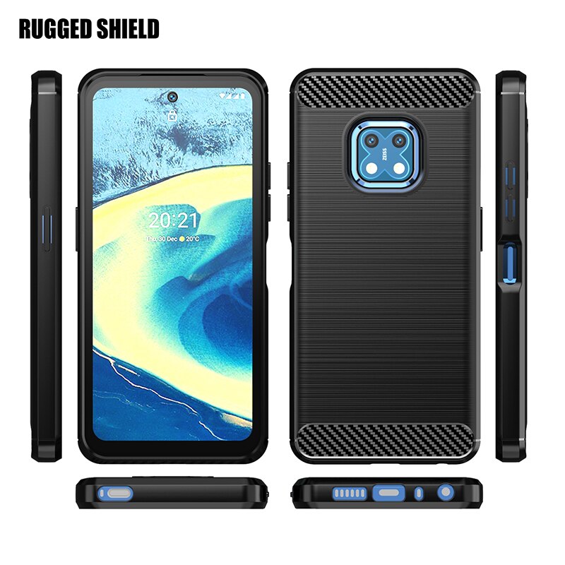 Voor Nokia XR20 Case Rubber Silicone Shockproof Carbon Fiber Cover Voor Nokia XR20 NokiaXR20 Telefoon Case Voor Nokia XR20 Case 6.67