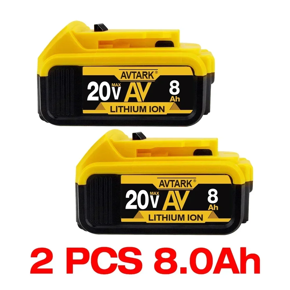 DCB200 20V Akku kompatibel mit Dewalt Power Tools 18V 12Ah wiederaufladbare Elektrowerkzeug-Lithiumbatterien 20V 18Volt 18V 12Ah: WHITE