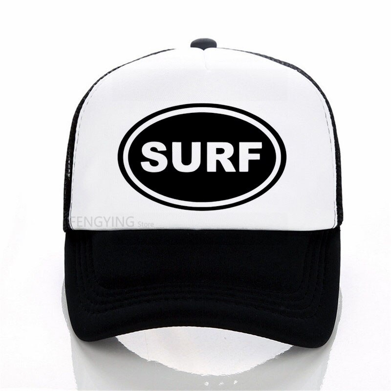 Swimming Surf Cap Hat summer Swim Pool Water Bathing mesh cap Casual Adjustable baseball cap: black white