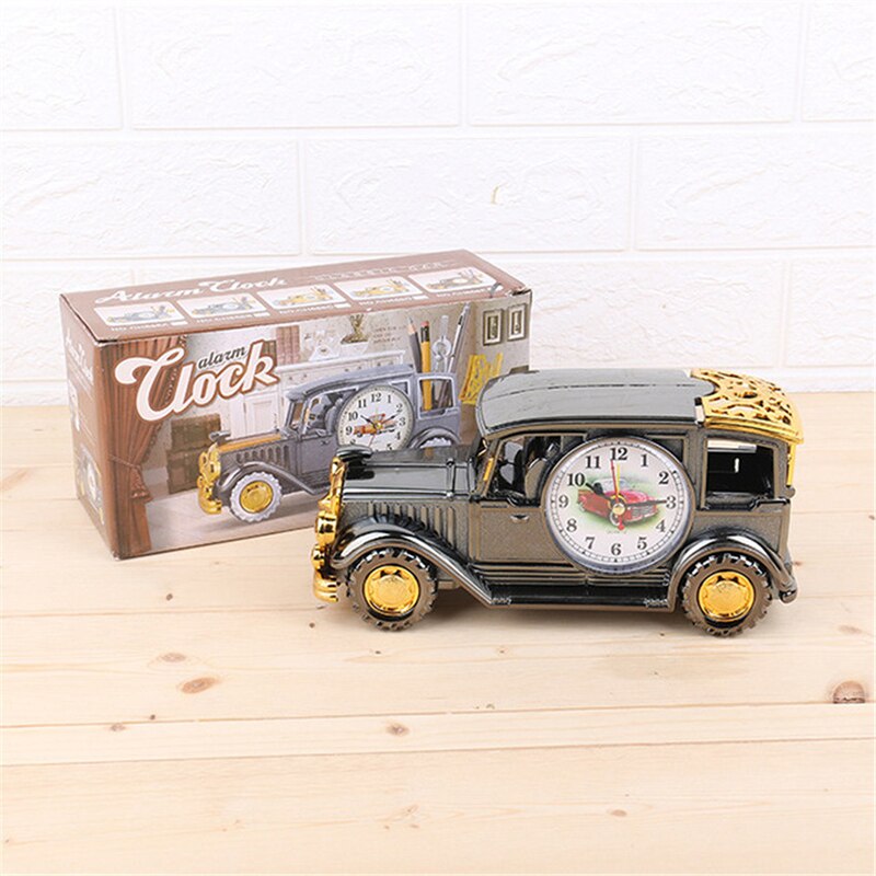 Reloj despertador de escritorio multiusos, soporte para bolígrafo, Retro, adornos para el hogar y la sala de estar, reloj de mesa, decoración Digital, 1 ud.