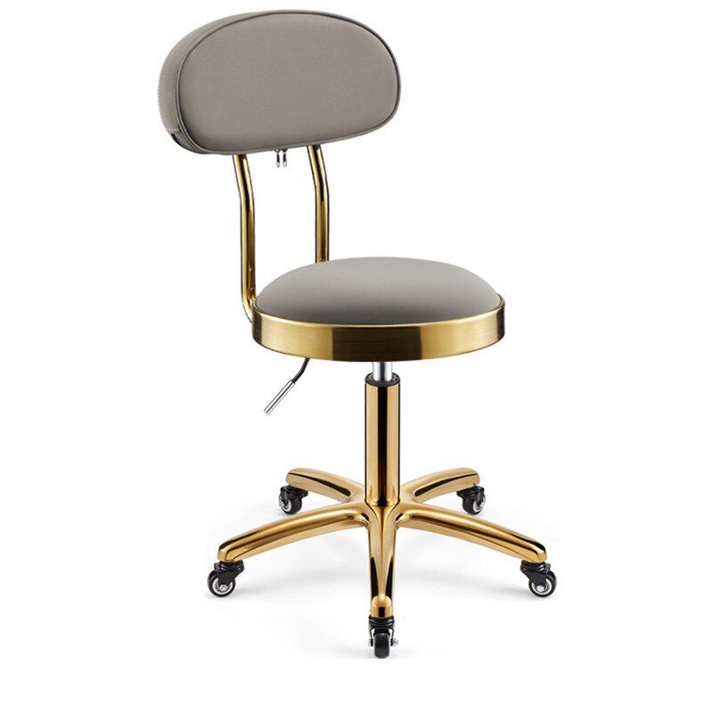Roterende Lifting Schoonheid Kruk Kapper Stoel Ronde Gouden Kruk Rvs Stoel Kapper Kruk Kapsalon