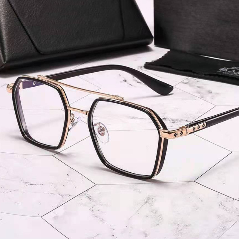 Gafas cuadradas de doble puente para mujer y hombre, lentes de luz azul, Vintage, transparentes, para conducir y pescar, con montura de gran tamaño, nuevas