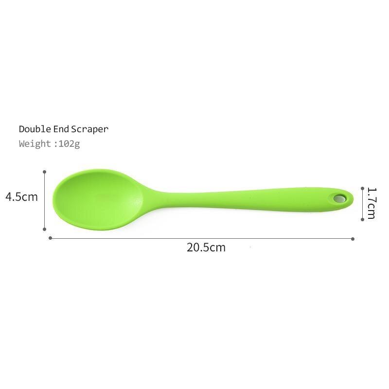 Silicone spoon small salad stirring spoon baby eating spoon baking food grade tableware spoon rice
