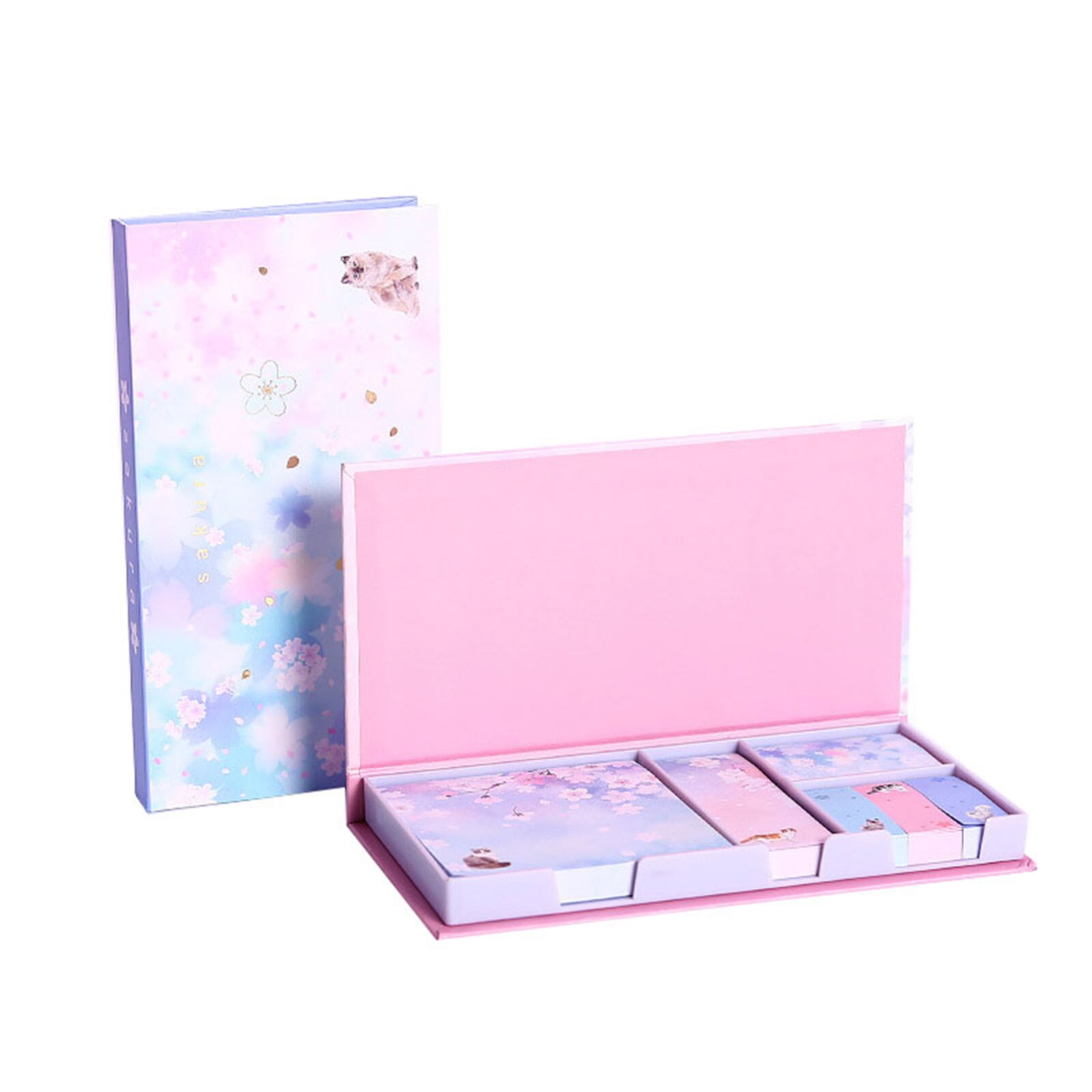 Notes Bookmark Gilded Sticky Note 4 Pad Sticky Note Self-Stick Pad Note 80 Sheet/Pad for School Office Family Post-it TP: Blue