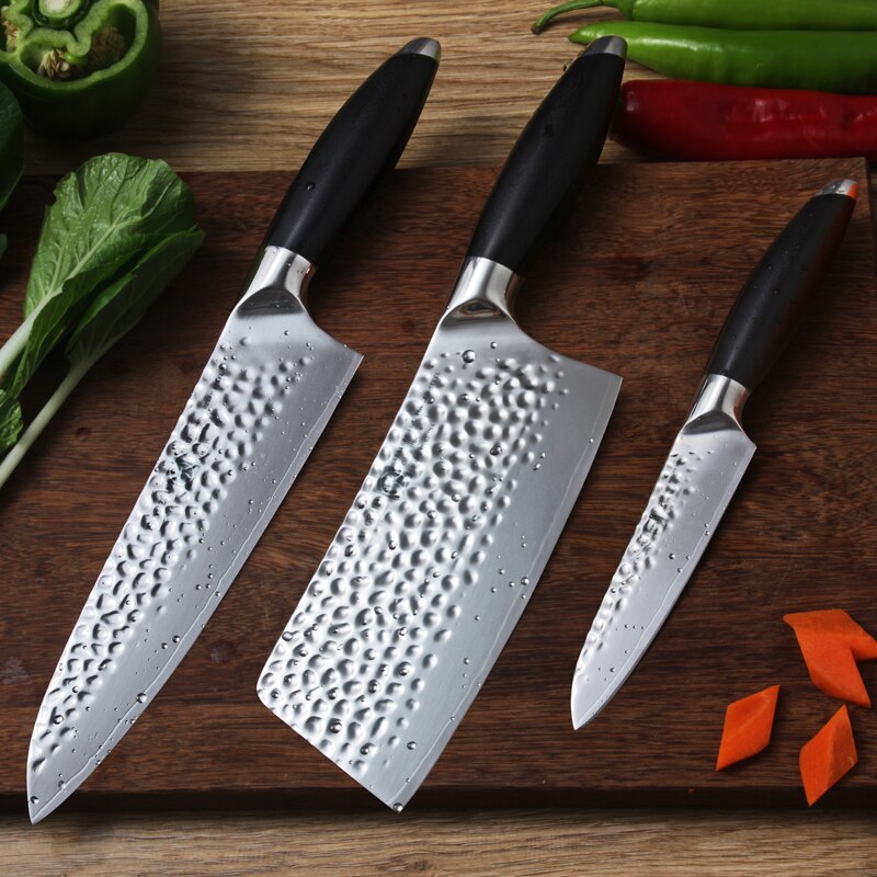 FANGZUO-cuchillo de acero inoxidable 440C, herramienta de cocina con mango forjado G10, Utilidad de Chef de 8 &quot;y 5&quot;, 7&quot;