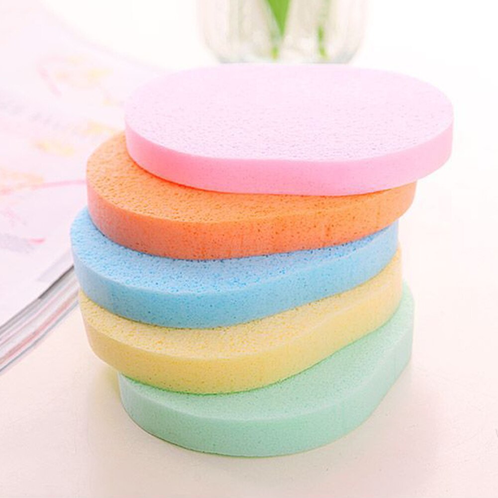 5pcs Sponge Face Wash Puff Face Makeup Wash Pad Deep Cleaning Tool Powder Puff Reusable Cleansing Makeup Sponge