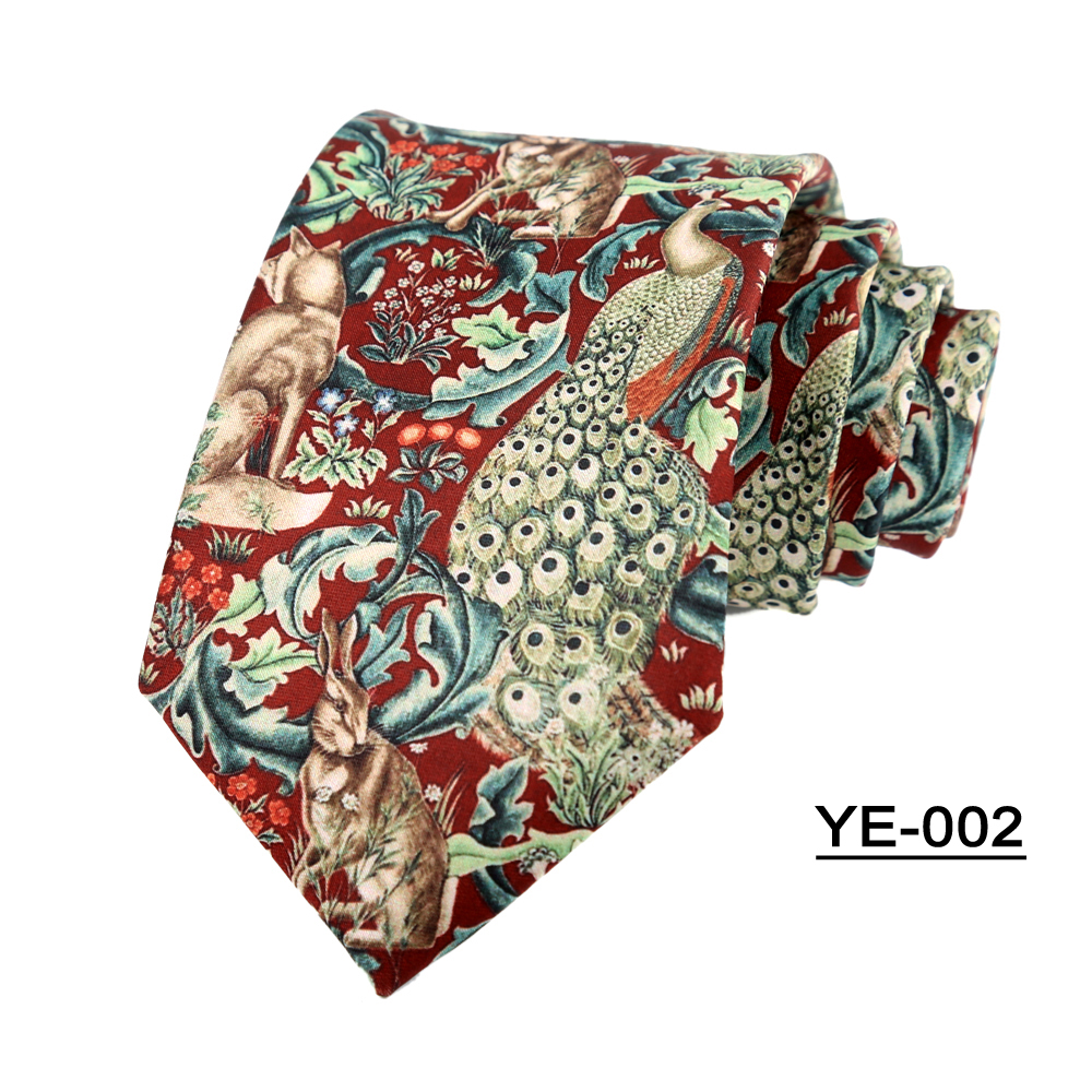 Corbata para hombre de 8CM, patrones de estampado, corbatas clásicas para hombre, novio, tacto manual, poliéster, Floral, accesorios de boda de negocios: Blanco