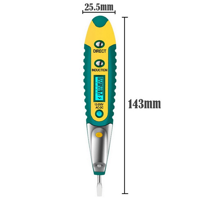 AC DC 12-250V Digital Test Pencil Non-contact Electric Tester Intelligent Induction Circuit Detection Electrician Tools: c