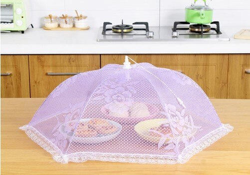 Falten Gericht Regenschirm Spitzen- Blick abdeckung essen tisch abdeckung spitze regenschirm. Moskito nachweisen sommer faltbare