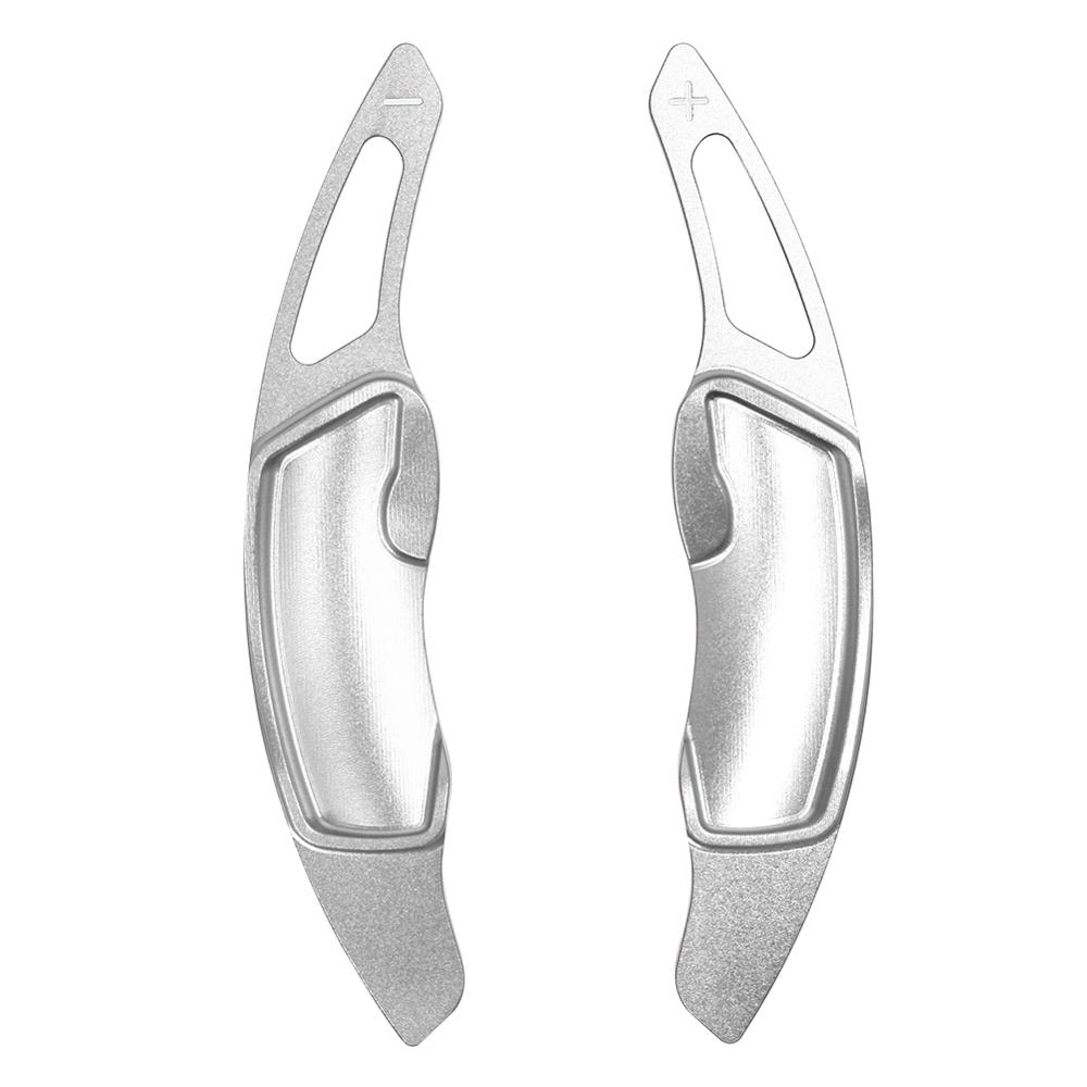2 st aluminiumrattväxlingspaddelförlängare för subaru legacy wrx sti forester impreza xv outback tillbehör: Silver-