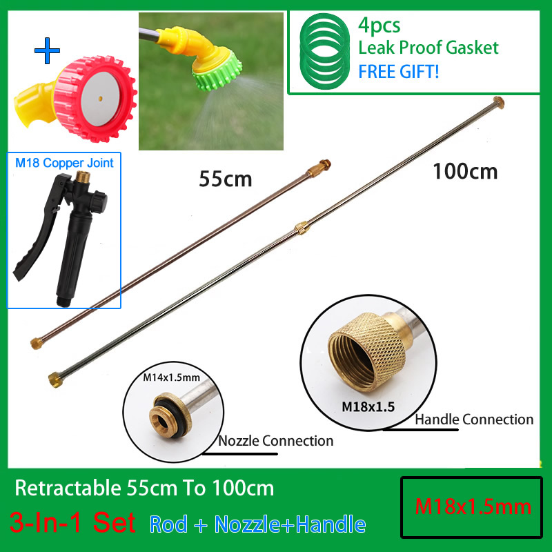 3In1 Edelstahl 1m Versenkbare Spritzstab Kupfer Stecker Outdoor Garten Spritzen Für Elektrische Hand Sprayer Zubehör: Schokolade