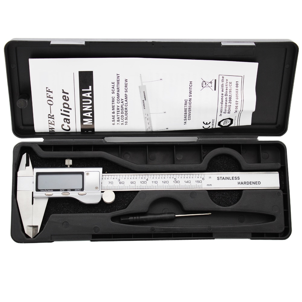 Metal 150mm Stainless Steel Electronic Digital Vernier Caliper