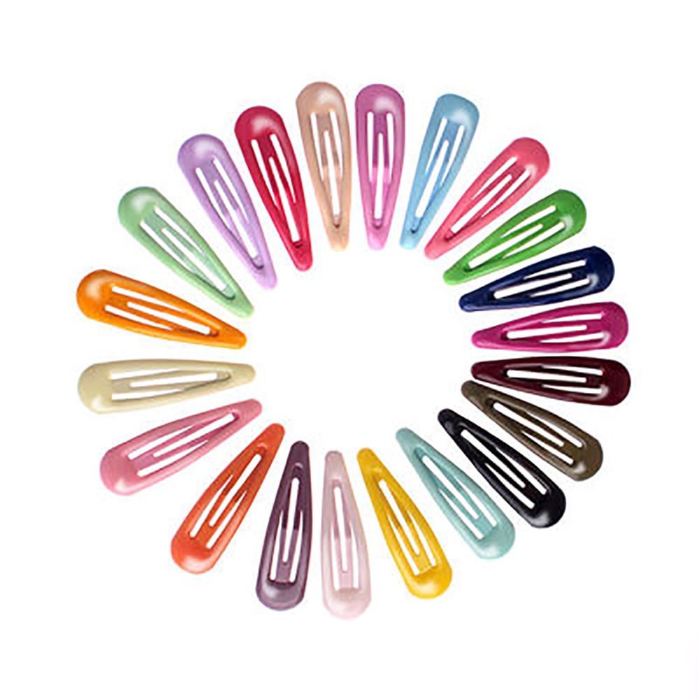 Pinzas de pelo a presión para niña y bebé, accesorios para el cabello para mujer, horquillas, pasadores, pasadores de Color sólido, horquilla de Metal, 24 Uds.
