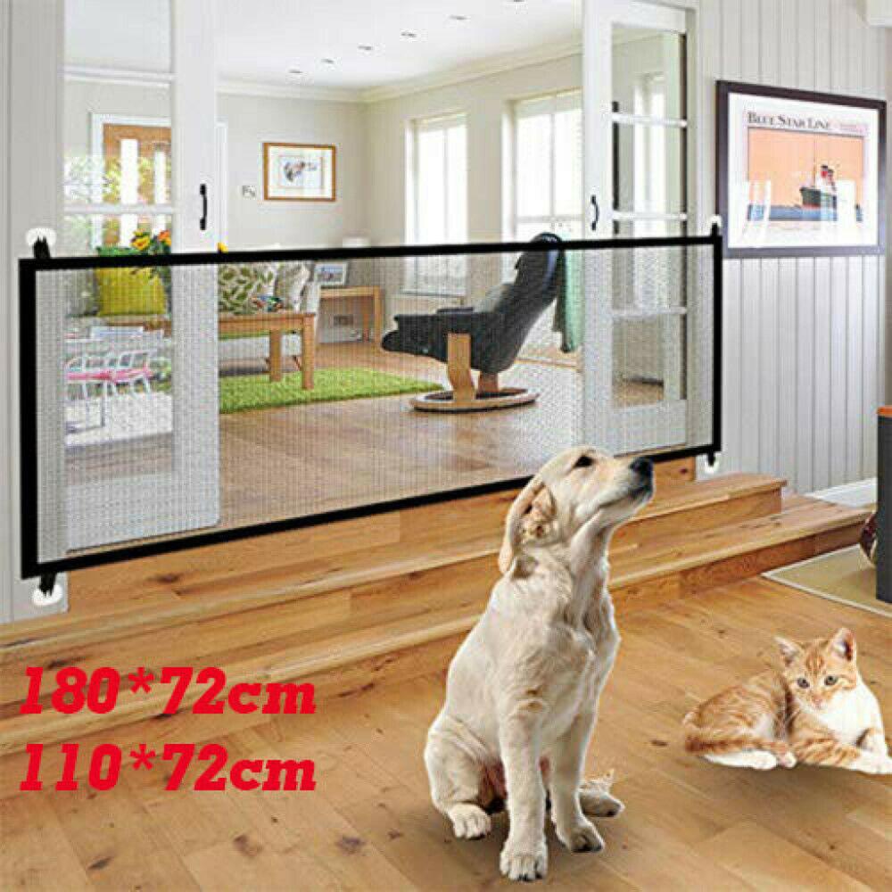 Universal Dog Gate Magic Gate Ingenious Mesh Dog Fence For Indoor and Outdoor Safe Pet Dog Gate Safety Enclosure Pet Supplies
