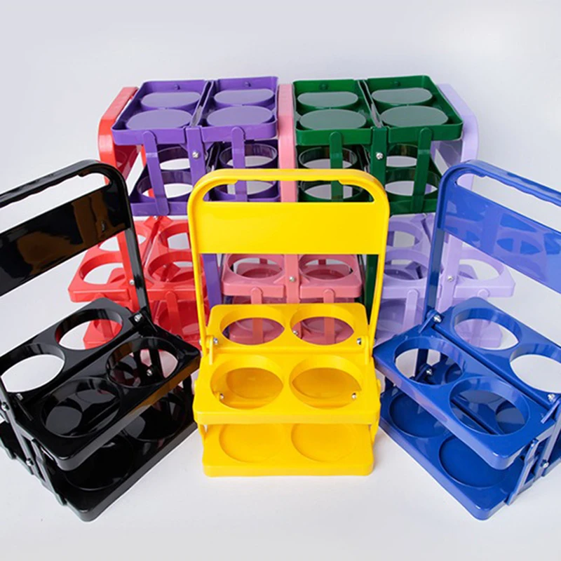 Support à bière pliable en plastique Portable, organisateur de tasses Durable, casier à vin, porte-bouteille de bière, panier à boissons, support à Cocktail réutilisable