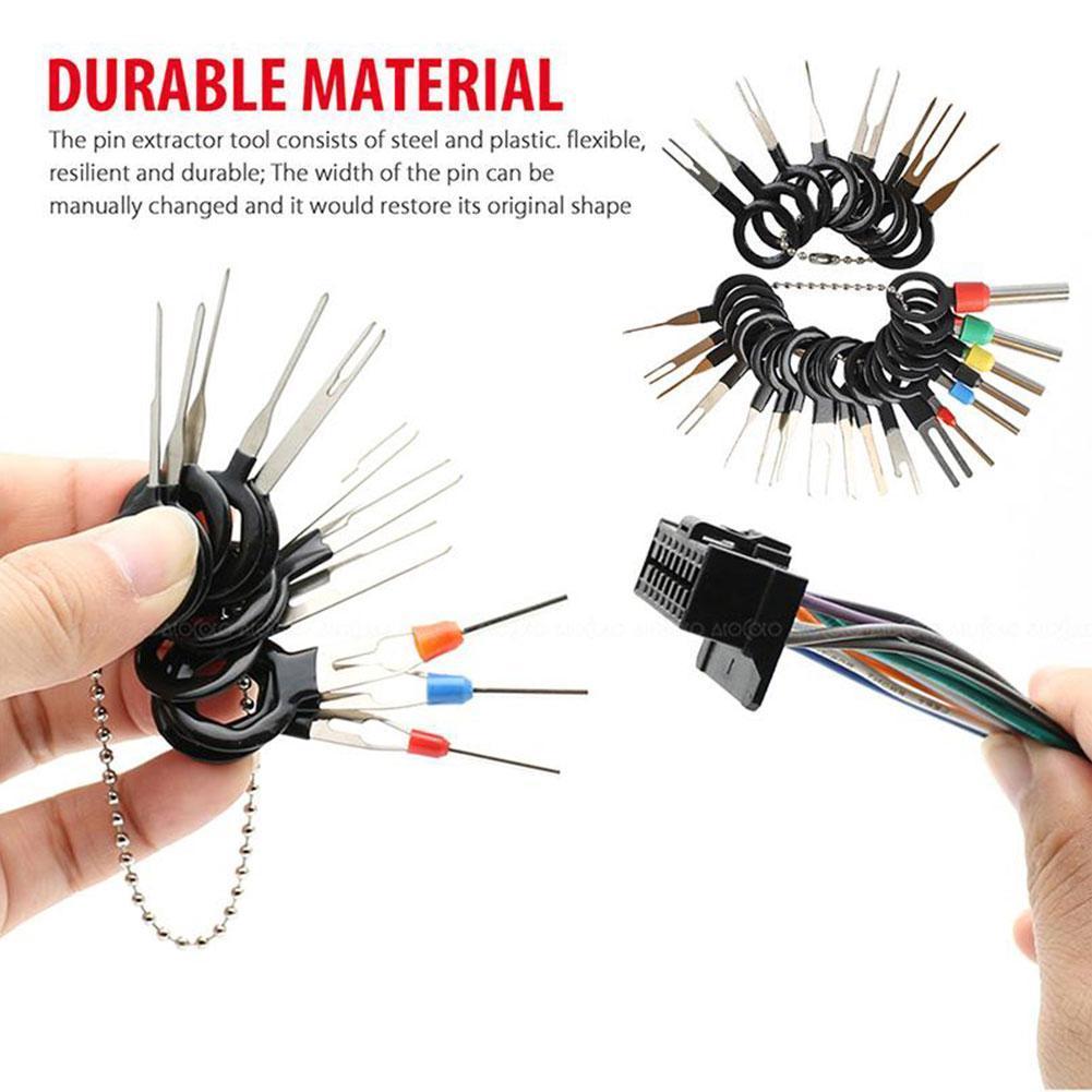 11/18/38pcs Car Terminal Removal Tool Wire Plug Connector Extractor Puller Release Pin Extractor Kit For Car Plug Repair Tool