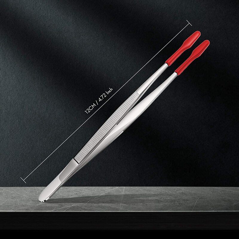 2 Pieces of Rubber Tip Tweezers PVC Silicone Precision Tweezers Laboratory Industrial Hobby Craft Tweezers Tool CNIM