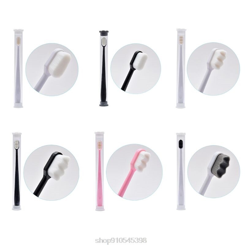 1Pc Nano Ultra-fine Wave Toothbrush Soft Bristle With PVC Dental Whitening Brush Oral Care Clean N14 20