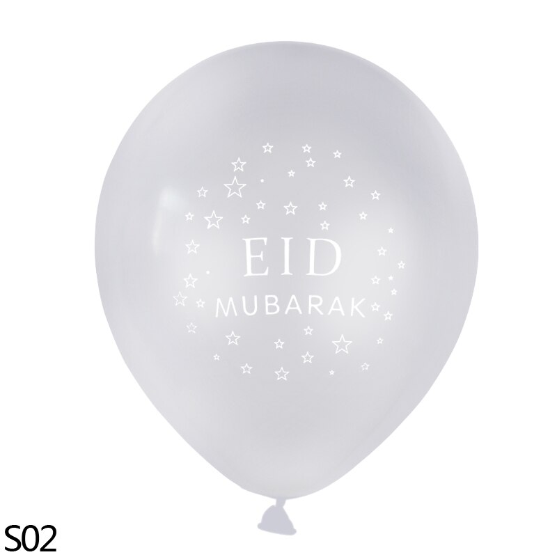 10 Stks/partij Eid Mubarak Decoratie Eid Latex Ballon Mubarak Letters Banner Ramadan Versieren Islamitische Ramadan Kareem Feestartikelen: S02-10pcs