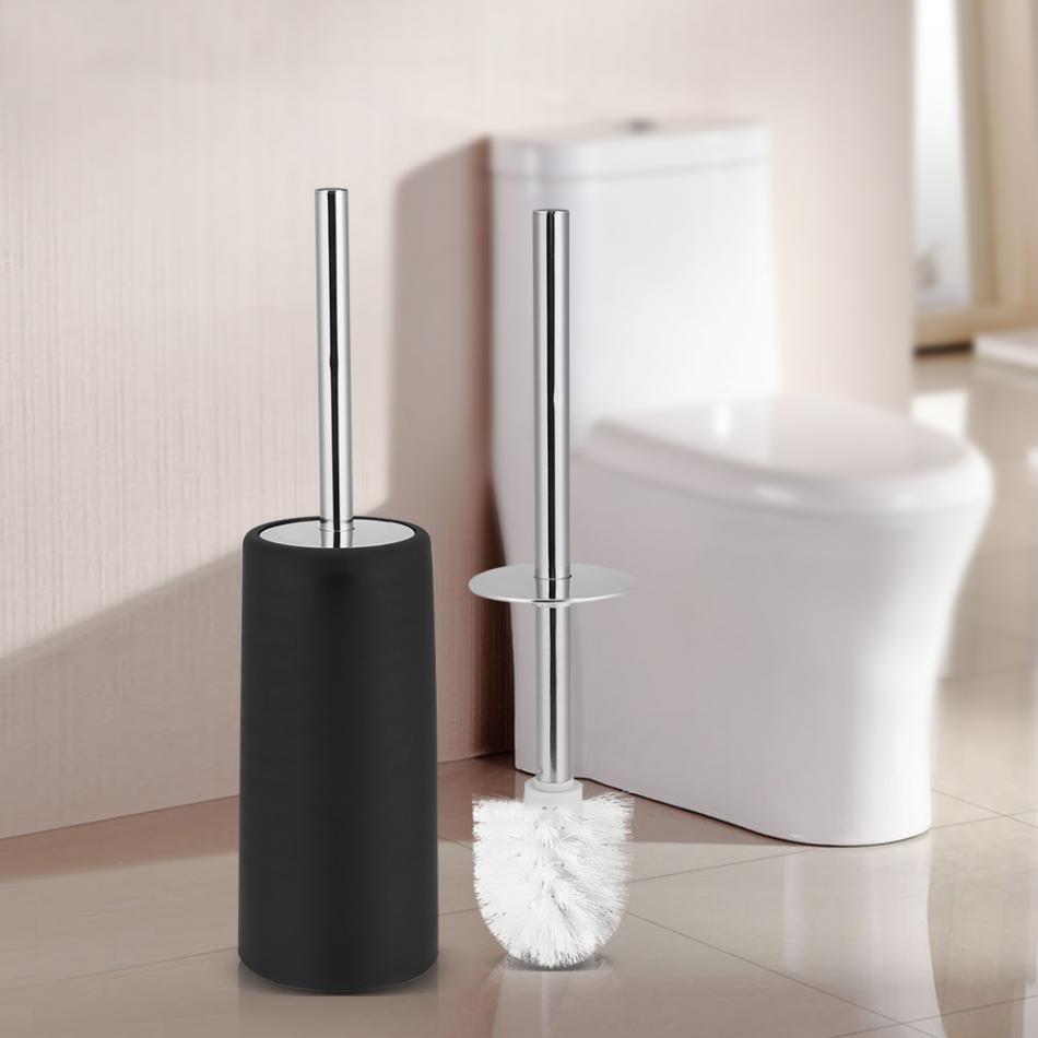 Rustfrit stål badeværelse rengøring toiletbørster holder sæt med hjemmet toilet børste rengøringsmiddel