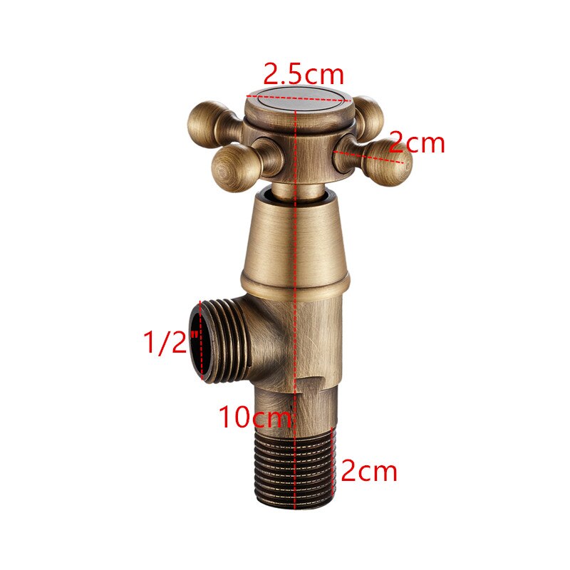 European Style Copper Bathroom Toilet Angle Valve Antique Bronze Toilet Faucet Bidets Valve F1/2"x1/2" Water Fill
