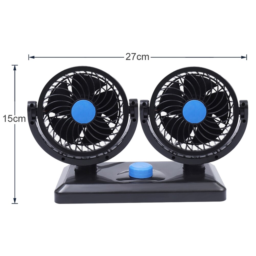 USB Dual-Head Fan Big Dual-Head Universal 360-Degree Rotation Car Truck