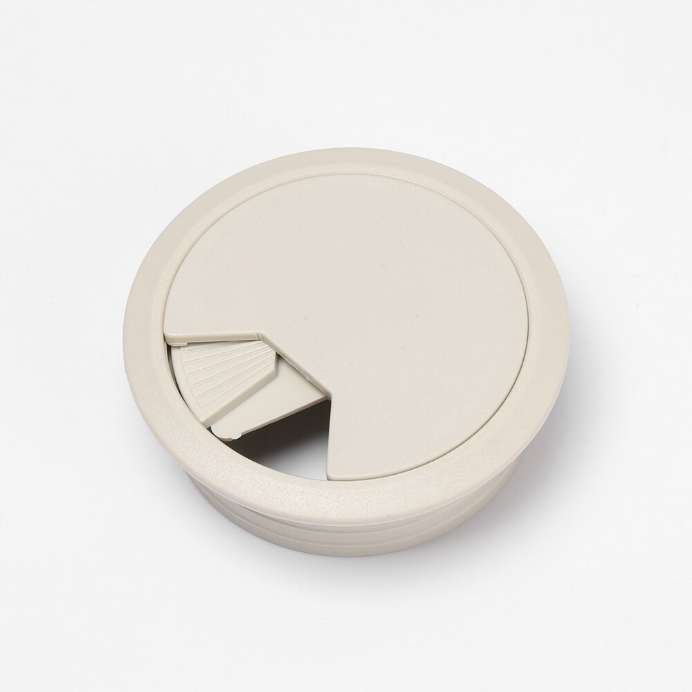 60/80mm Desk Table Plastic Cable Hole Cover PC Computer Desk Round Wire Tidy Grommet Cable Organizer