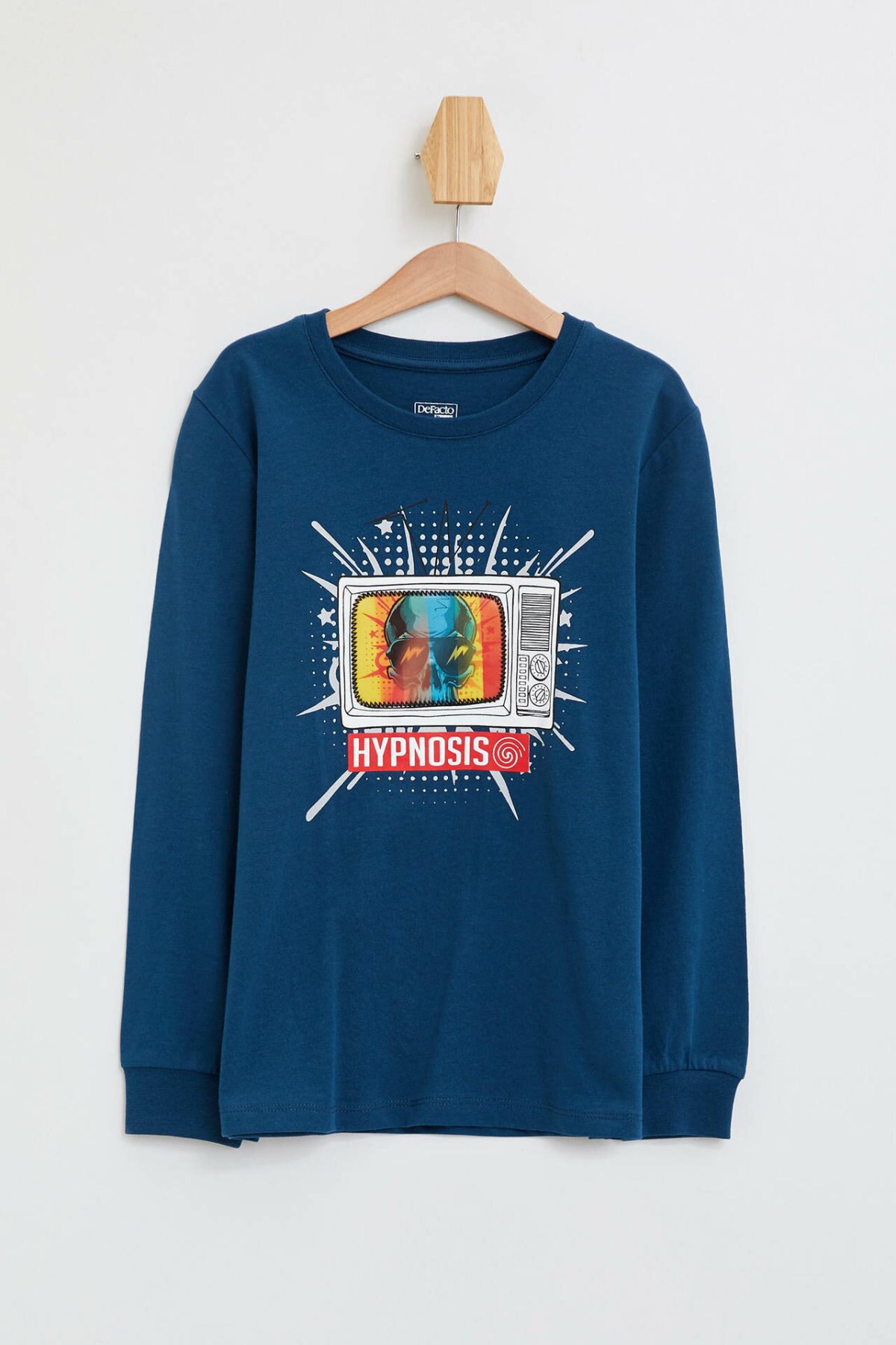 DeFacto Junge Langarm T-Shirt Kinder Casual Cartoon-Muster Pullover Jungen Komfort Tops Herbst-M4592A619WN