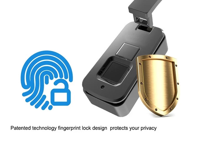 High-Tech Fingerprint lockAnti-theft Smart Bag Lock Access Control Lock Embedded lock for handbag wallet backpack Safety