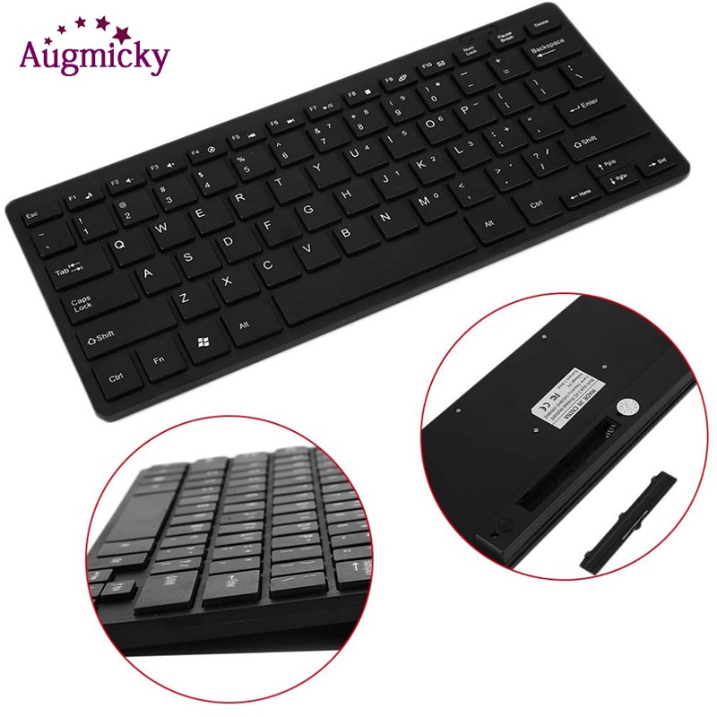Mini Keyboard Mouse Combo Multimedia Wireless 2.4G Wireless Keyboard And Mouse Kit Keypad Ultra-Slim For Android IOS PC Laptop