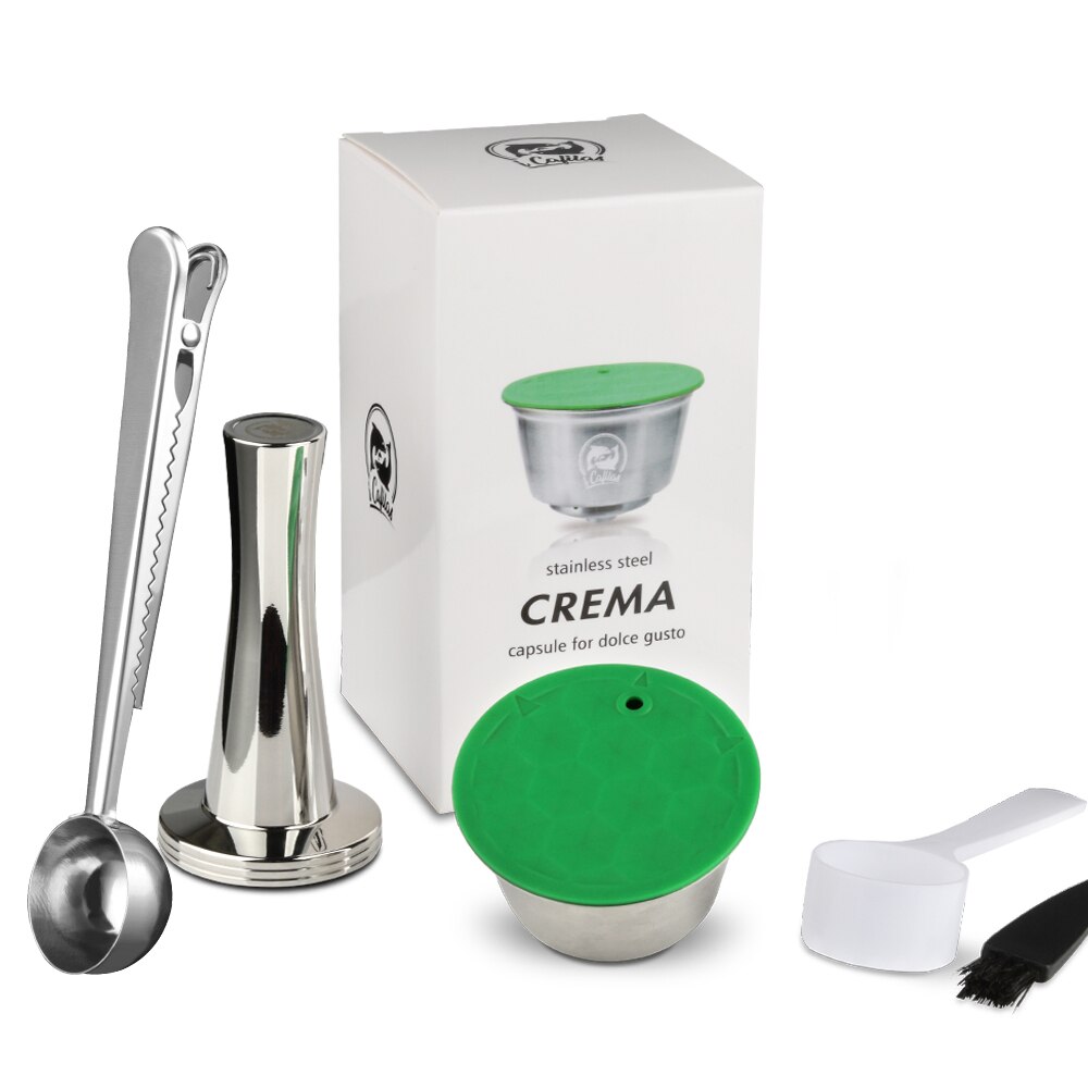 Capsule métallique réutilisable, en acier inoxydable, rechargeable, Compatible avec la Machine à café: plum