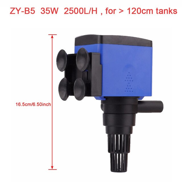 Three-in-one Silent Filter Submersible Pump Aquarium Oxygenation Built-in Two-in-one Filter Pump: ZY-B5 35W