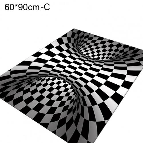 3D Clown Trap Visual Carpet Sewer Manhole Cover Horror Rug Home Carpet Living Room Bedroom Floor Mat Halloween Decoration: 60x90cm C