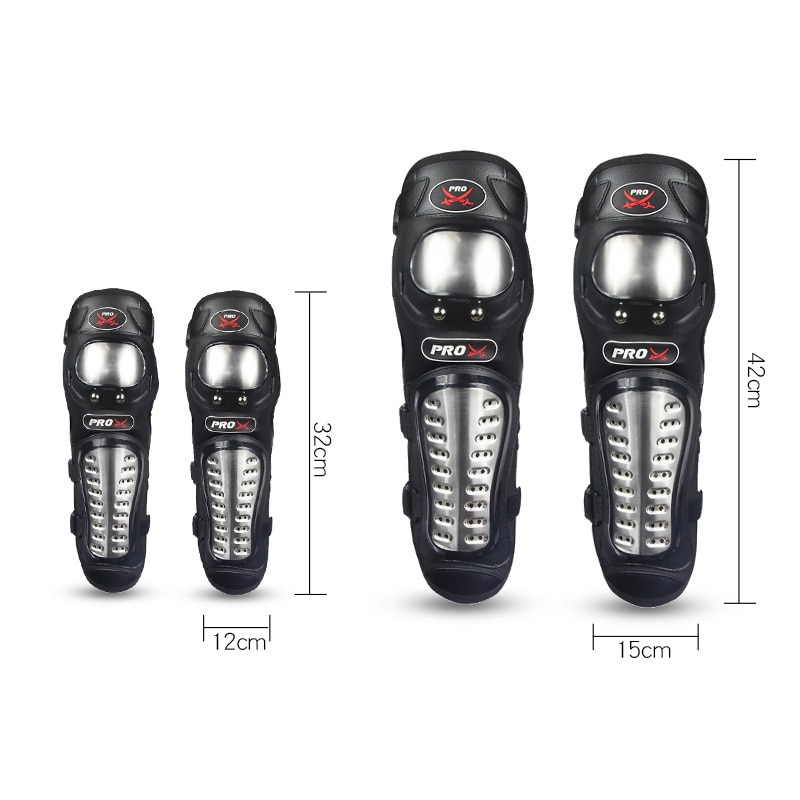 Riding Tribe Outdoor Racing Stainless Steel Motorcycle Protective Knee Pad Elbow Pad Motocross Protect Guards Lightweight HX-P15