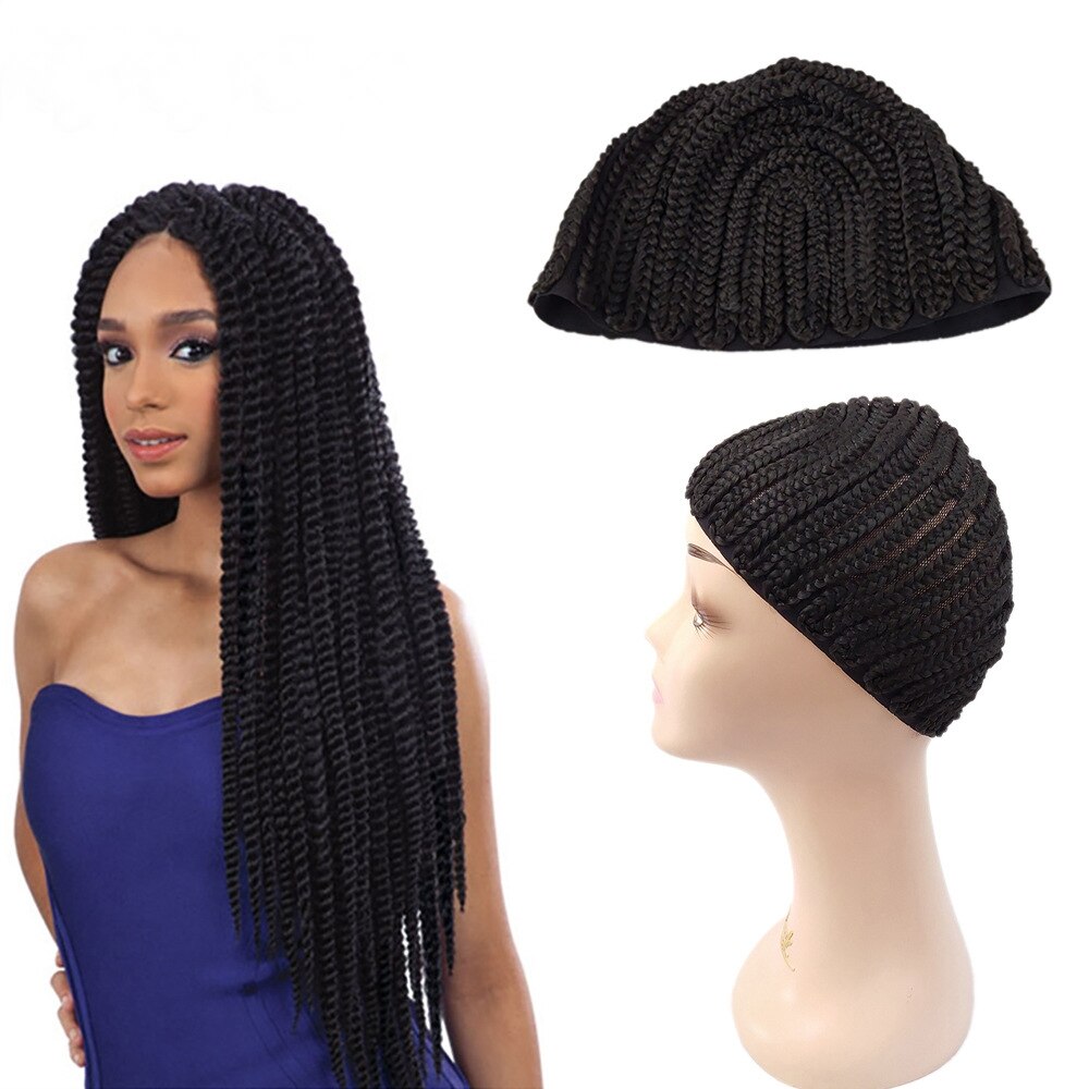 Wig net cover wig invisible wig net wig care tool wig pure black woven wig net fixed head cover invisible inner net cap 2pc