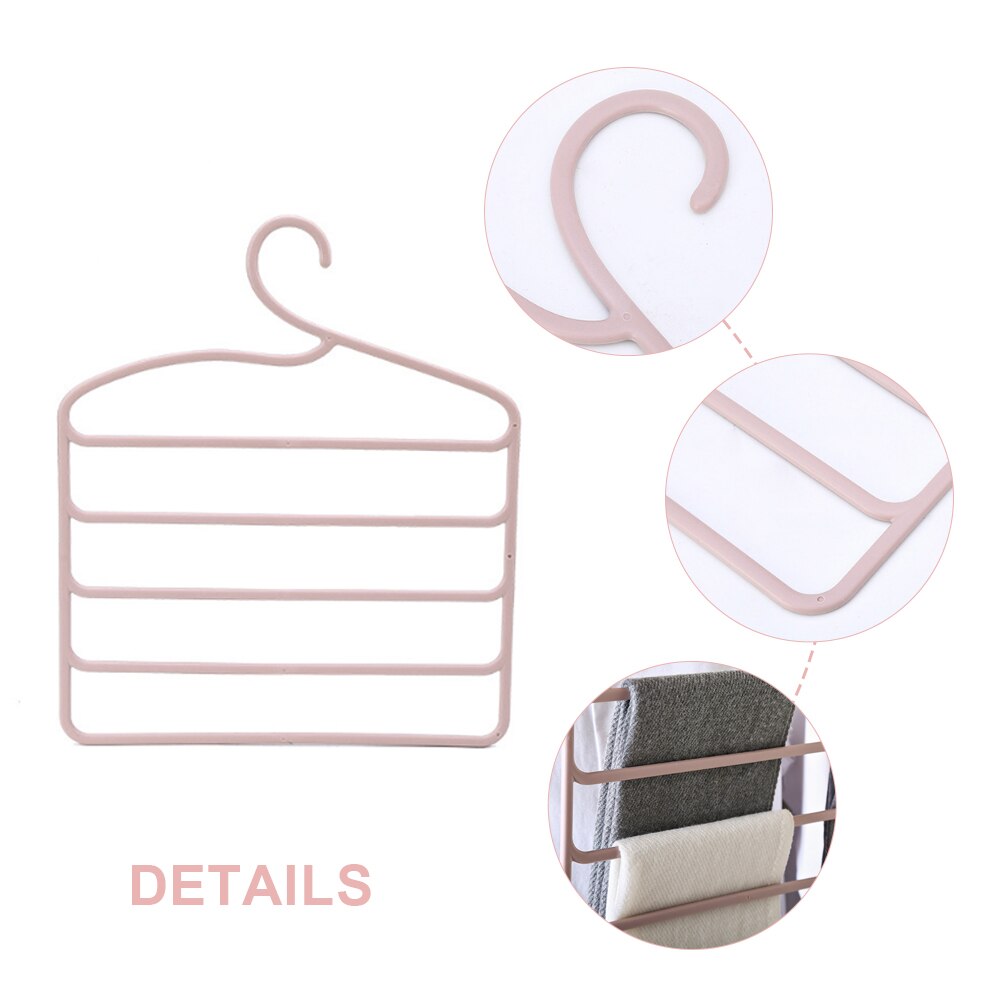 5 couches multifonctionnel pantalons cintres supports pantalon cintre espace économiseur étagère de rangement vêtements cintre armoire placard organisateur