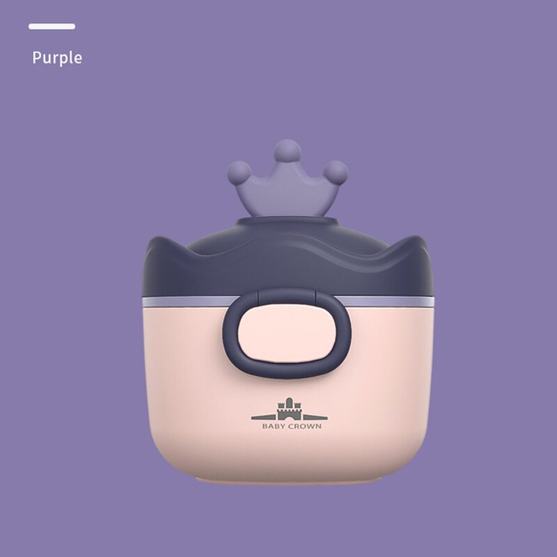 Baby Portable Infant Milk Powder Box Food Storage Box Formula Dispenser BPA Free Cartoon Toddler Snacks Cup Container Kids: Small Purple