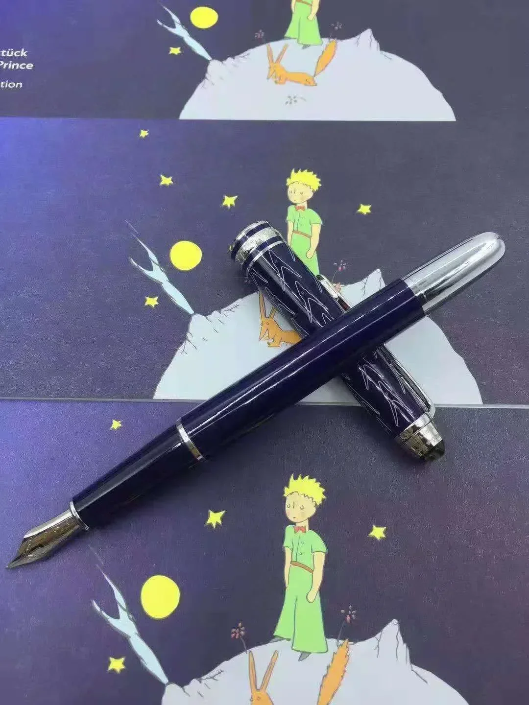 Bolígrafo pequeño Prince de lujo, suministros de oficina de Metal, fuente de Gel para escribir