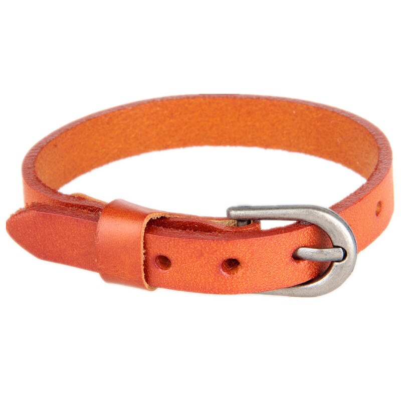 Vendita cinturino da polso fibbia della cintura bracciale in pelle braccialetto di amicizia per uomo Vintage ▾ punk braccialetto gioielli unisex: arancia
